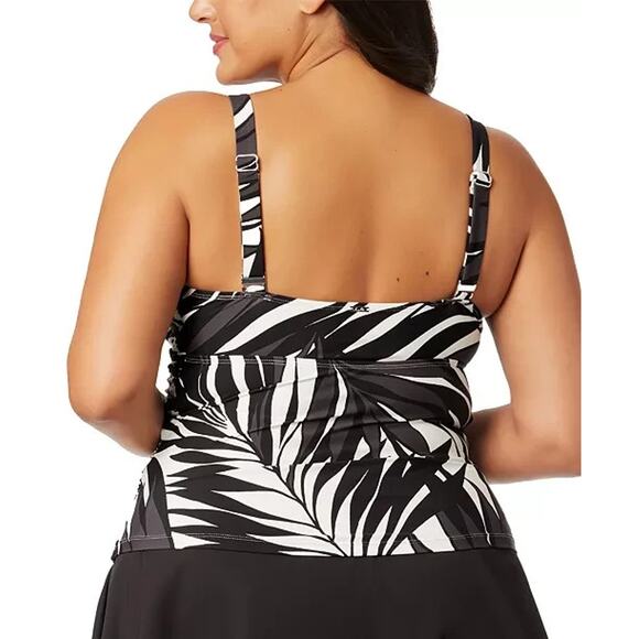 Anne Cole Plus Size Underwire Tankini Top, Multi, Size 20W 0999 - Picture 2 of 3